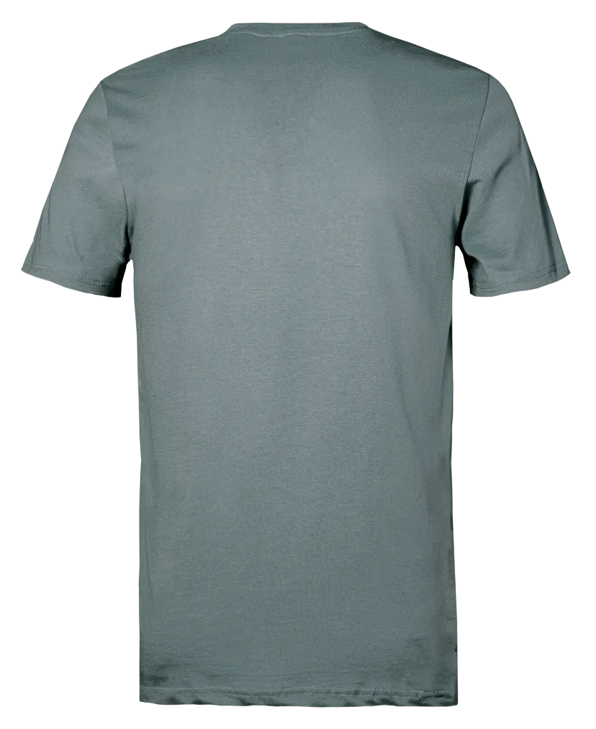 Classic T-Shirt Teal Blue Backview.webp